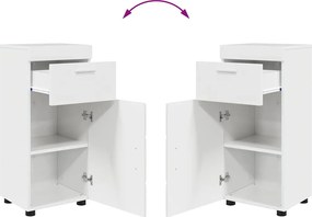 vidaXL Σετ Επίπλων Μπάνιου TULUM 3 pcs Υψηλής γυαλάδας λευκό