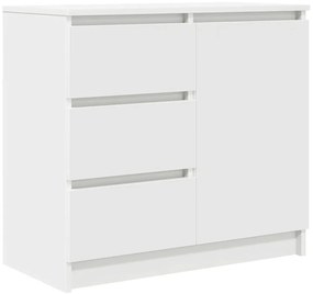 vidaXL Συρταριέρα με Συρτάρια Λευκή 71x35x65 εκ. από Επεξ. Ξύλο