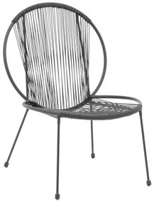 Καρέκλα κήπου Dapper Pakoworld μαύρο μέταλλο-pe μαύρο 64.5x74.5x76εκ 152-000042 152-000042 Μαύρο