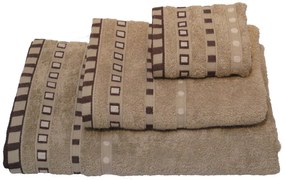 Πετσέτα Βαμβακερή Ζακάρ Χεριών 30x50εκ. Beige Komvos Home 7000011-9