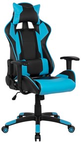 ΠΟΛΥΘΡΟΝΑ GAMING DARIUS HM1072.08 ΜΑΥΡΗ-ΣΙΕΛ 66,5x70x(122-129) cm