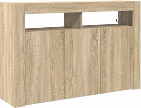 vidaXL Πλαϊνό γραφείο Δρύς Sonoma 116 x 30 x 75 εκ. Επεξεργασμένο ξύλο