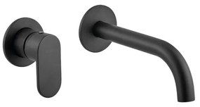 Armando Vicario Slim Black Matt Μπαταρία Νιπτήρος Εντοιχισμού 2 Οπών 500045-400