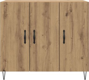 vidaXL Πλαϊνό γραφείο Artisan Oak 90 x 32,5 x 80 εκ Επεξεργασμένο ξύλο