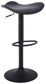 Σκαμπό Bar Saddle 45x43x58/64-79/85cm (Σετ 2τμχ) Black Metal, PVC