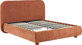 Κρεβάτι Salena pakoworld terracotta ύφασμα 160x200εκ