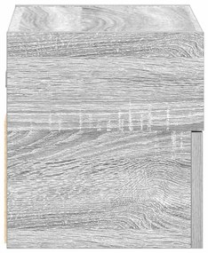 Κομοδίνα Επιτοίχια Γκρι Sonoma 45x26x28,5 εκ. - Γκρι