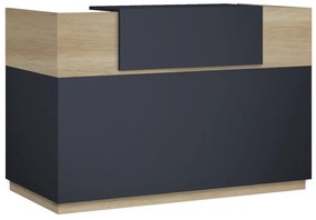 Γραφείο reception Lotus  σε χρώμα φυσικό - ανθρακί 200x70x110εκ