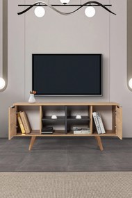 Έπιπλο Τηλεόρασης Sapphire Δρυς / Ανθρακί POTAFE 130x35x18