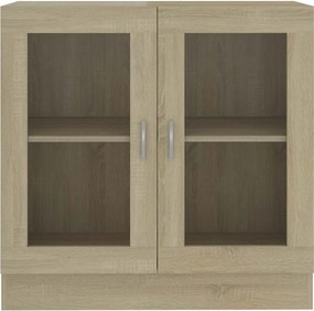 vidaXL Βιτρίνα Χρώμα Sonoma Δρυς 82,5 x 30,5 x 80 εκ. Επεξ. Ξύλο