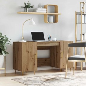 vidaXL Γραφείο artisan δρυς 140 x 50 x 75 εκ. Επεξεργασμένο ξύλο