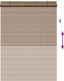 vidaXL Ρόλερ (στόρι) Καφέ 160 x 220 cm Μπαμπού