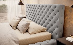 Επενδυμένο κρεβάτι Princce-Gkri Anoixto-140 x 200