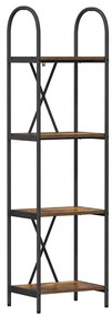 vidaXL Ράφι Βιβλίων Καπνιστή δρυς 40 x 30 x 146 εκ Επεξεργασμένο ξύλο