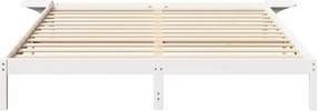 vidaXL Σκελετός Κρεβατιού Λευκό 200 x 200 cm Στερεά ξυλεία πεύκου