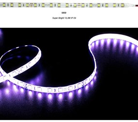 Adeleq Ταινία Led Superbright 5 Μέτρα 24Vdc 14.4W Και 60Led Ανά Μέτρο Ip54 Rgb 30-36246021