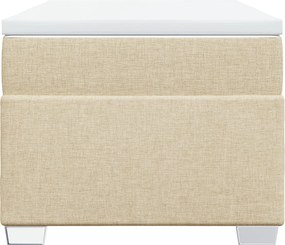 vidaXL Κρεβάτι Boxspring με Στρώμα Κρεμ 80 x 200 εκ. Υφασμάτινο