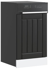 Πίνακας πλυντηρίου πιάτων "Lucca" Μαύρο μηχανουργικό ξύλο