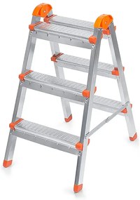 Σκάλα Double Step Perilla μεταλλική 3+3 σκαλοπάτια 71εκ.-PER12503