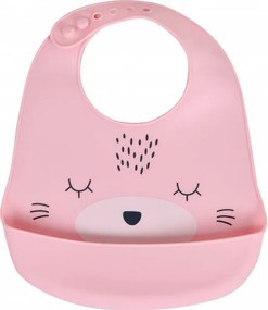 Σαλιάρα Σιλικόνης 4+ Μηνών (22.5x28.5) Cangaroo Oscar Pink