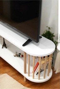 Έπιπλο Τηλεόρασης Λευκό LOGADRU 120x30x43