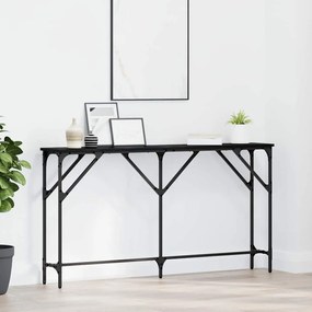 vidaXL Τραπέζι Κονσόλας Μαύρη Δρυς 140x23x75 εκ. Κατασκευασμένο Ξύλο