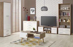 LIMA RTV1, color: sonoma oak / white DIOMMI V-PL-LIMA-RTV1-BIAŁY/SONOMA