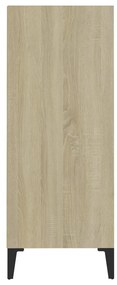 Ραφιέρα Λευκό και Sonoma Δρυς 57 x 35 x 90 εκ. από Επεξ. Ξύλο - Λευκό