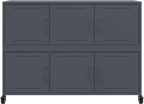 vidaXL Ντουλάπι Ανθρακί 100,5x39x72 εκ. από Χάλυβα