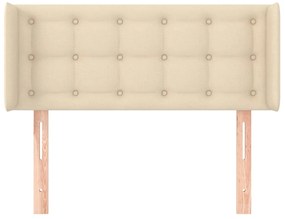 vidaXL Κεφαλάρι με Πτερύγια Κρεμ 103x16x78/88 εκ. Υφασμάτινο