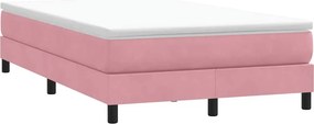 vidaXL Box Spring Κρεβάτι χωρίς στρώμα Ροζ 120x210 cm Βελούδινο