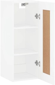 vidaXL Ντουλάπι Τοίχου Λευκό 34,5 x 34 x 90 εκ. από Επεξεργασμένο Ξύλο