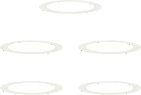 vidaXL κατάλληλο για επίπεδα δαχτυλίδια δέντρου 5 pcs Λευκό