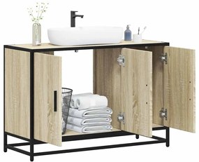Ντουλάπι Νιπτήρα Μπάνιου Sonoma Δρυς 90 x 33 x 60 εκ. από Τεχνητό Ξύλο