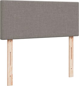 vidaXL Κρεβάτι Boxspring με Στρώμα Taupe 120x200 εκ. Υφασμάτινο