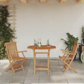 vidaXL Σετ Bistro Κήπου 3 Τεμαχίων από Μασίφ Ξύλο Ακακίας