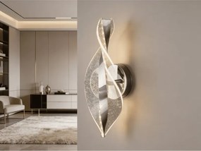 Μοντέρνο ασημένιο σπειροειδές απλίκα τοίχου για εσωτερικούς χώρους ασημί