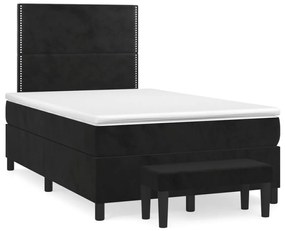 ΚΡΕΒΑΤΙ BOXSPRING ΜΕ ΣΤΡΩΜΑ ΜΑΥΡΟ 120 X 200 ΕΚ. ΒΕΛΟΥΔΙΝΟ 3137775