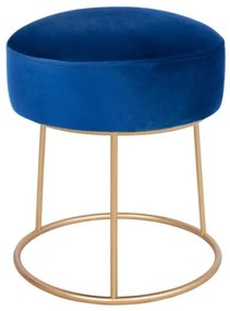 ΣΚΑΜΠΟ KARLO HM8411.08 ΜΠΛΕ ΒΕΛΟΥΔΟ ΜΕ ΧΡΥΣΗ ΒΑΣΗ Φ36x38Υ εκ.