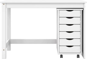 vidaXL Σετ Γραφείου και Κινητού Ντουλαπιού MOSS 2 pcs Λευκό