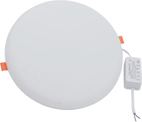 Χωνευτό LED Panel Φ8.5xY3cm Χωρίς Πλαίσιο 9W με Σύστημα Ρυθμιζόμενης Τρύπας Κοπής 3-6cm