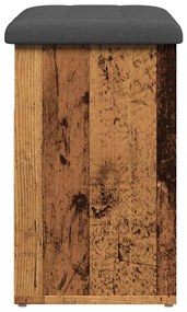 vidaXL Πάγκος παπουτσιών  Παλιό ξύλο 62x32x50 cm Κατασκευασμένο ξύλο