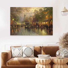 Πίνακας σε καμβά Wet Streets&quot; Megapap ψηφιακής εκτύπωσης 75x50x3εκ.&quot;