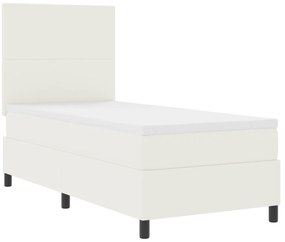 vidaXL Κρεβάτι με Σπυρό και Στρώμα Κρεμ 80x200 εκ. Ύφασμα βελούδου