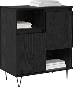 vidaXL Πλαϊνό γραφείο 3 pcs Μαύρη Οξυά 60 x 35 x 70 cm