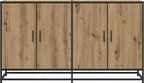 vidaXL Πλαϊνό γραφείο Artisan Δρυς 134 x 35 x 76 εκ.