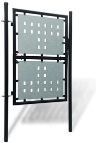 vidaXL Πόρτα Περίφραξης Μονή Μαύρη 100 x 250 εκ.