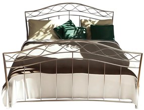 Metal Bed Dalida Γκρί Σφυρήλατο, 0.90x190 εκ., Χωρίς σχέδιο στο ποδαρικό