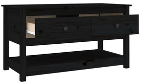 vidaXL Τραπεζάκι Σαλονιού Μαύρο 102x49x55 εκ. από Μασίφ Ξύλο Πεύκου