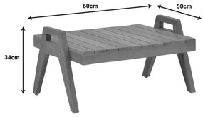 Τραπέζι Kally teak ξύλο σε φυσική απόχρωση 60x50x34εκ 66x49.5x34 εκ.